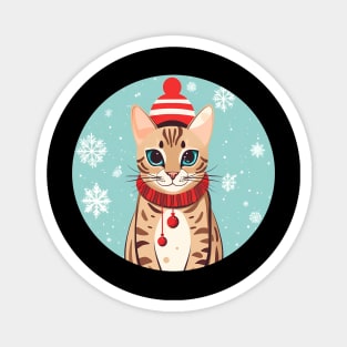Bengal Cat Xmas, Love Cats Magnet